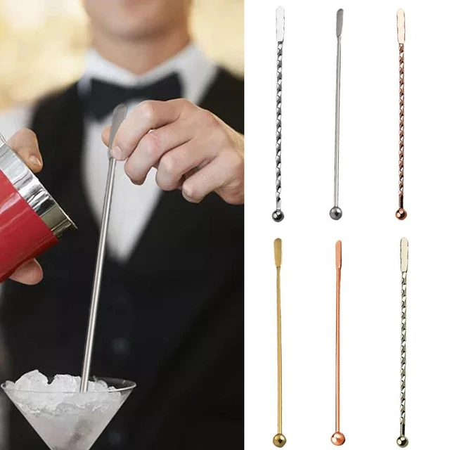 Swizzle Sticks Stainless Steel Bar Spoon Coffee Beverage Stirrers Cocktail  Stirrer Swizzle Stick For Beverage Coffee Cocktail - AliExpress