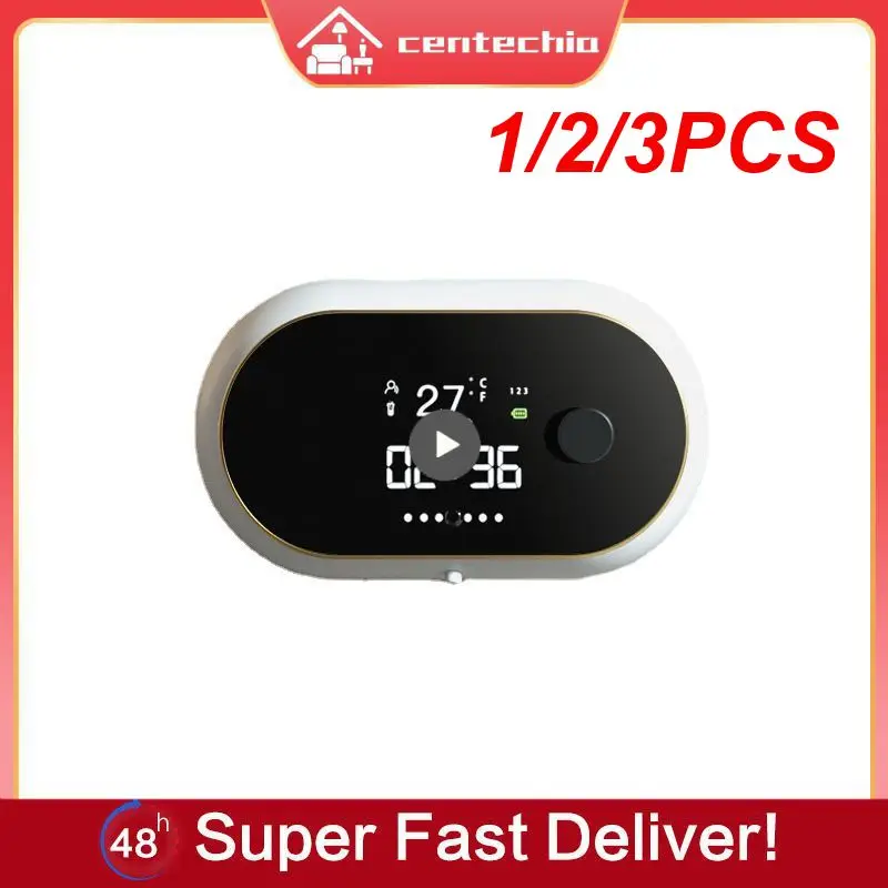 

1/2/3PCS Charge Automatic Foam Soap Dispenser Touchless Sensor Liquid Foam Machine Time Temperature Display Wall Mount Hand