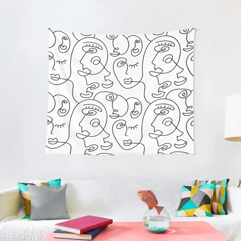 

Face to Face to Face Tapestry Things To Decorate The Room Wall Decoration Items Outdoor Decor Bed Room Decoration Tapestry