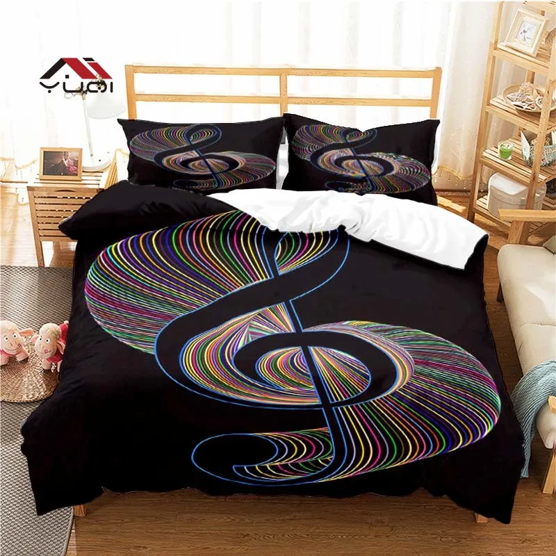 

Musicnote Pattern Duvet Cover Set Bedding for Adult Kids Bed Set Comforter Cover Bedding Set 10 Sizes