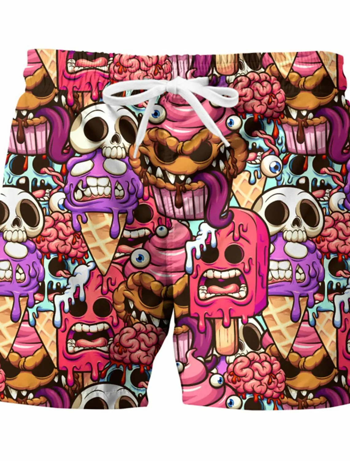 

Men's Beach Pants Melt Dessert 3D Printed Shorts Men's Summer Breathable Shorts Fitness Street Shorts Men Ropa Hombre