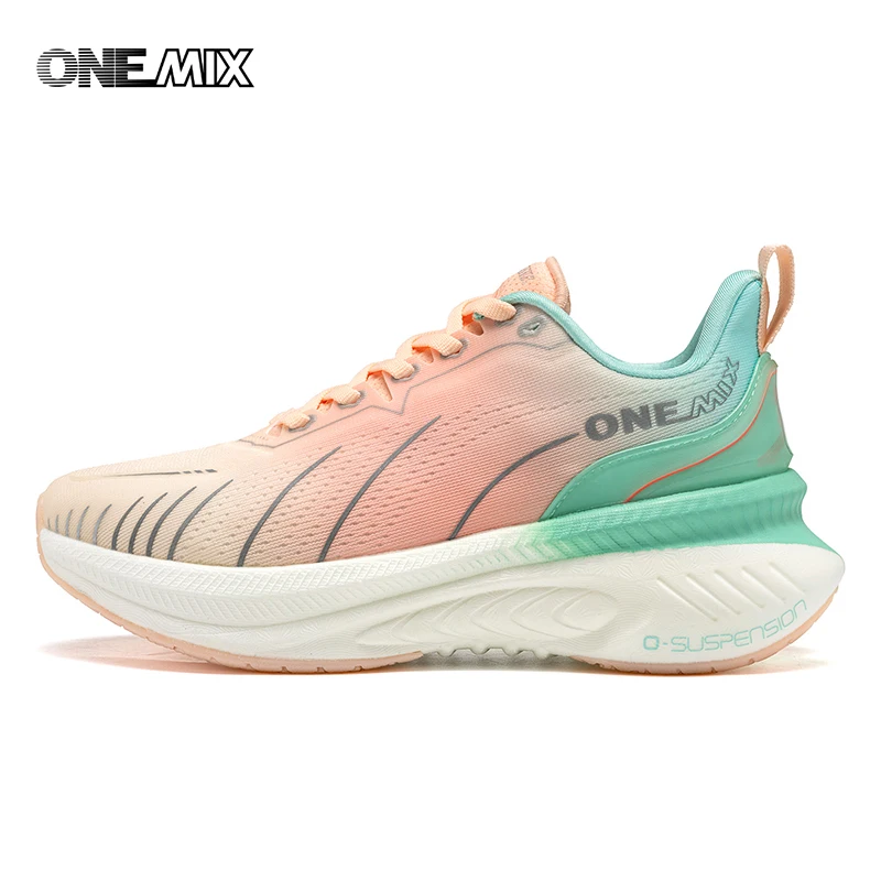 ONEMIX 여성용 블랙 통기성 운동화, 핑크 패션 댐핑 스포츠 신발, 2024 디자이너, 무료 배송