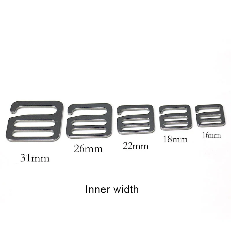 Description Picture 3 of item1PC Stainless Steel Adjuster Square Buckle "6" Shape Tri-glide Hook Clasp for Leathercraft Bag Strap Webbing Parts Accessories