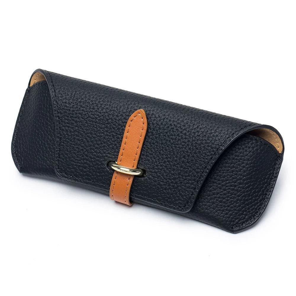 KLASSNUM Luxus Leder Lesebrille Taschen Frau Männer Tragbare Schutzhülle Reise Sonnenbrille Fall Mode Brillen Schutz – Detail 13