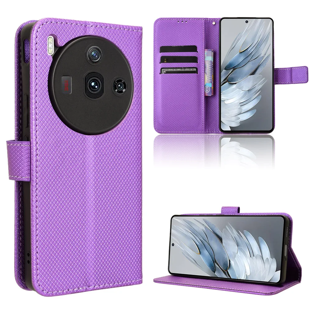 Deluxe Leather Flip Wallet Stand with Card Holder