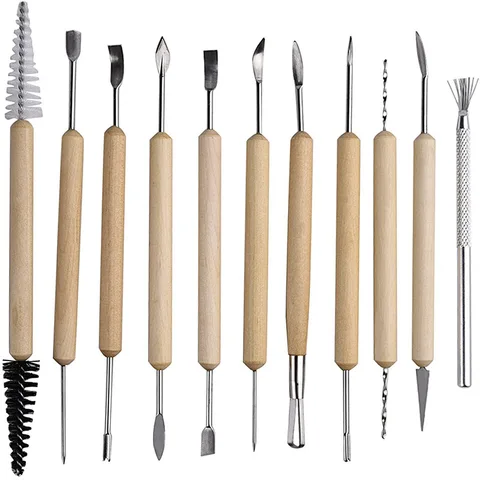 Pcs/set Clay Sculpting Kit Combination Sculpt Smoothing Wax Carving Pottery Ceramic Tools Modeling Handmade Supplies
