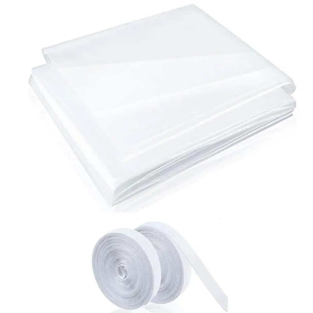 

Window Insulation Film Reusable Window Insulation Kit with Film Adhesive Straps for Waterproof Insulation for Windows