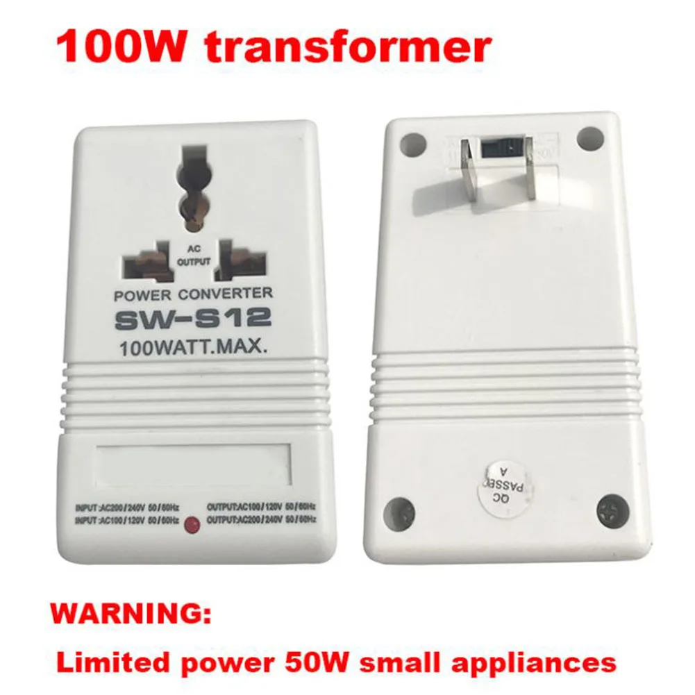 Power Converter Step UP Or Down Voltage Converter Transformer 100W 110V/120V To 220V/240V 55Hz-60Hz Transformer