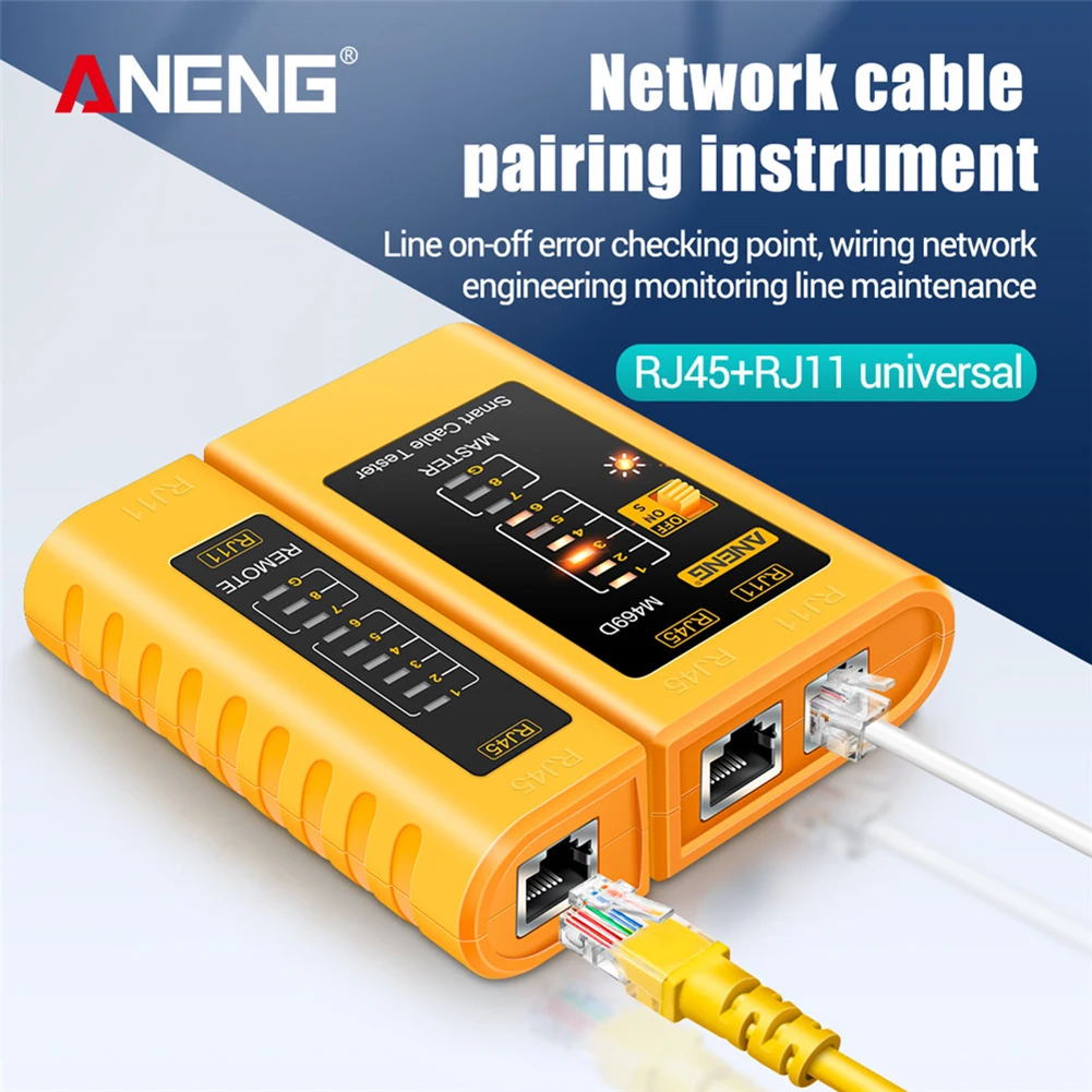 ANENG M469D RJ45 Cable lan tester Network Cable Tester RJ45 RJ11 RJ12 CAT5 UTP LAN Tester Networking Network Repair Tool network cable tester