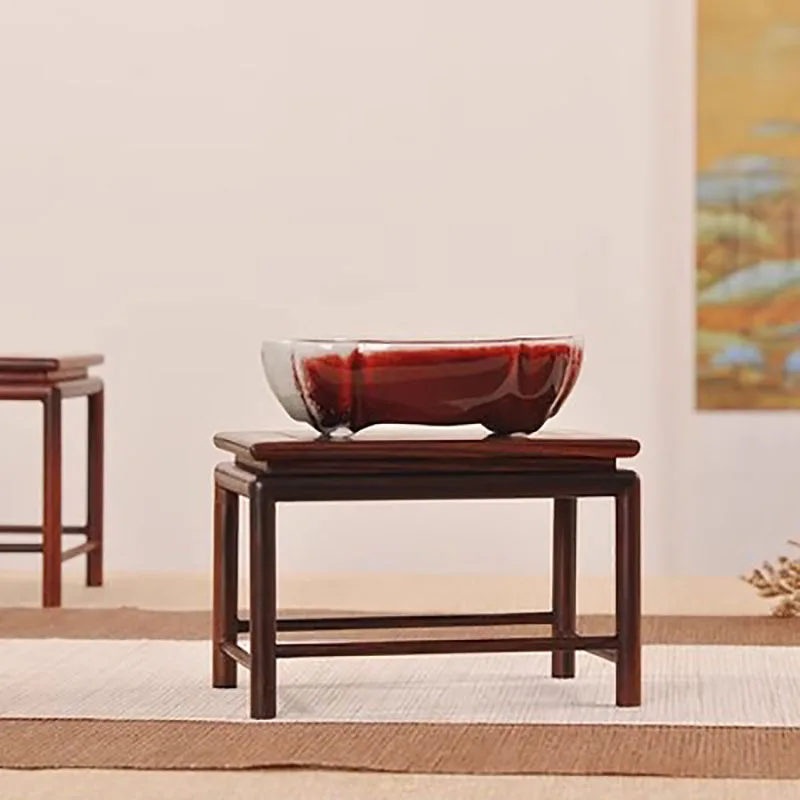 Solid Wood Zen Tea Pot, Incense Burner, Creative Potted Plant Display, Tabletop Decoration, Table Holder, New Chinese Style