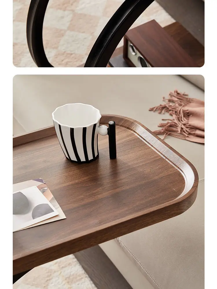 2 Tier U-Shaped Movable Desk C-Shaped Design Coffee Table Side Rack 27 2 Tier U-Shaped Movable Desk C-Shaped Design Coffee Table Side Rack