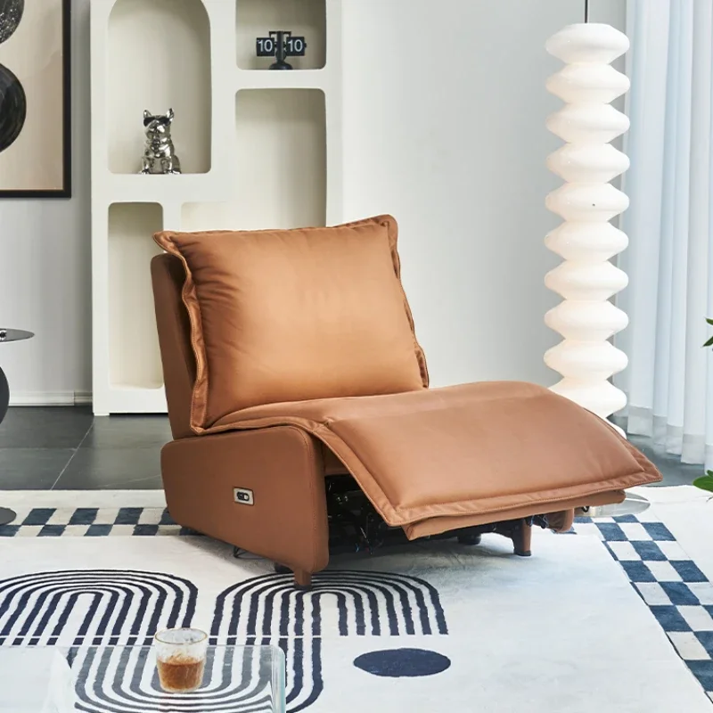 Single sofa, hand electric function, minimalist leather balcony