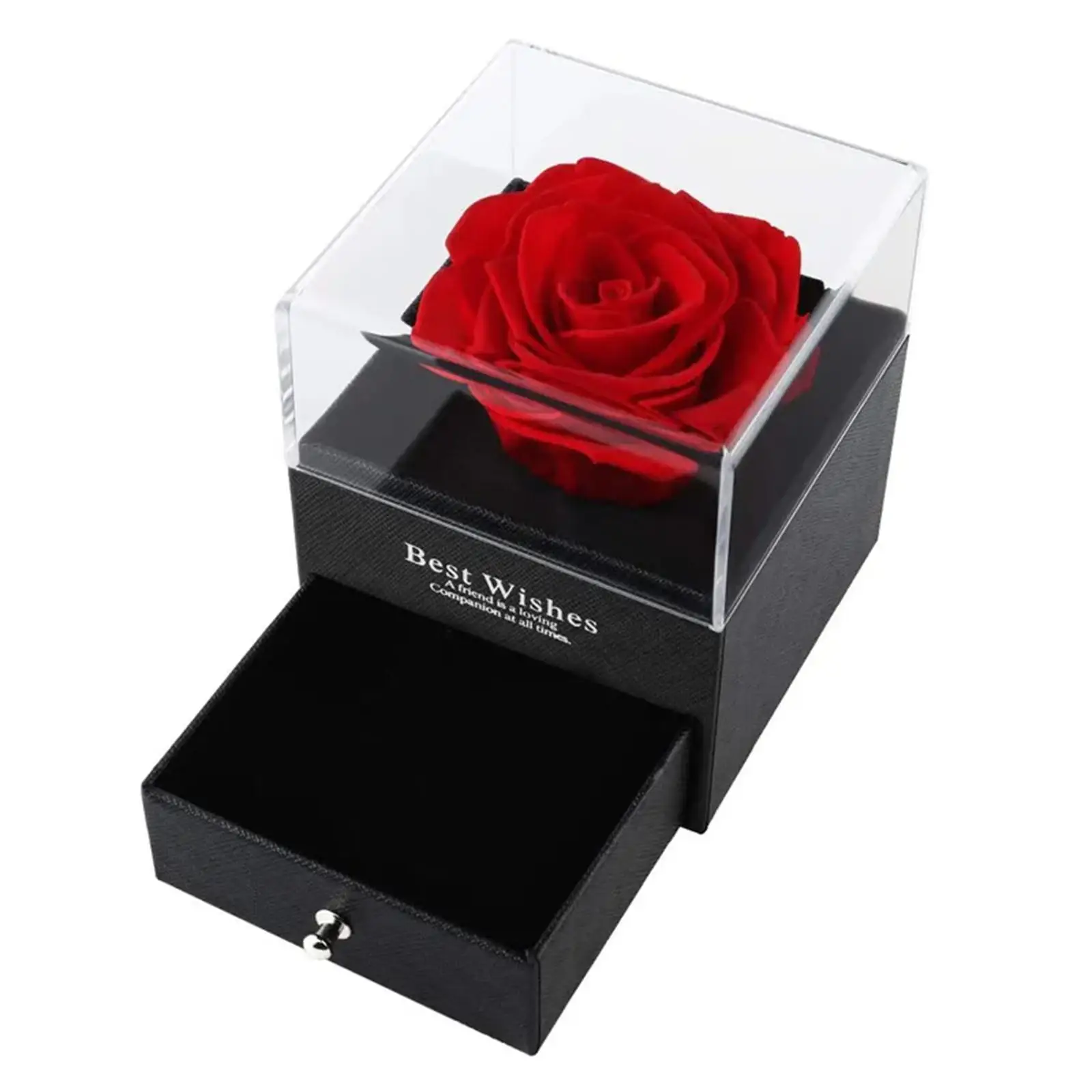 3Pcs Eternal Flowers Rose Gift Box Valentine`s Day Gift with Gift Bag and Greeting Card for Wife Mum Daughter Girlfriend Mother