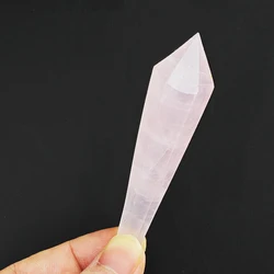 Elegant White Crystal and Rose Quartz Amethyst Tower Gemstone Decor Piece - 5 - 7cm tall 1pc (Pink Crystal)