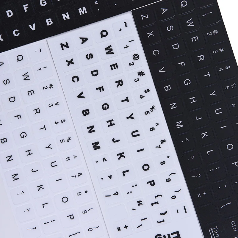 English Universal Language Keyboard Stickers Alphabet Letters Waterproof Layout Button Sticker