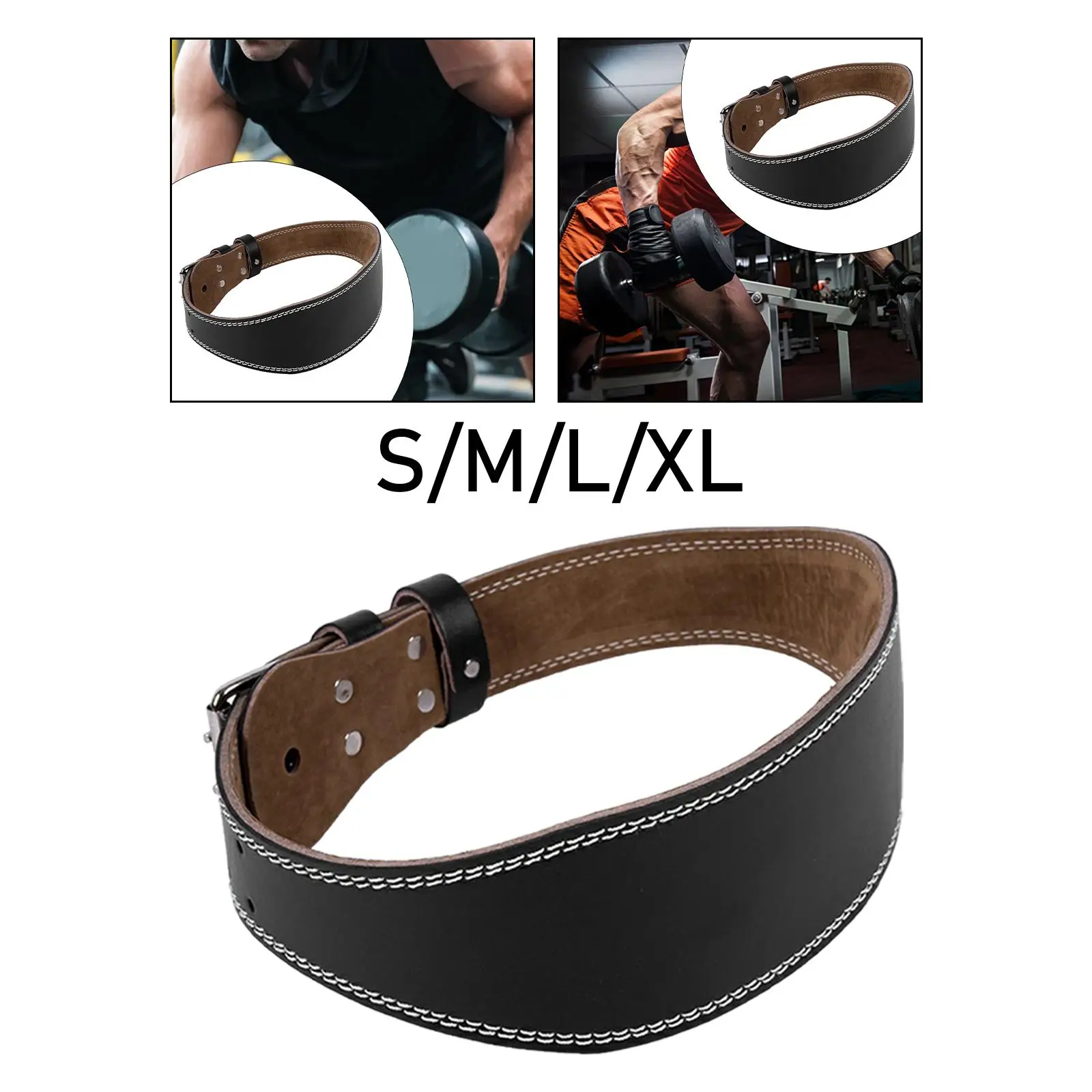 Weight Lifting Belt Waistband Double Prong Buckle Fitness Waist Belt Sports for Bodybuilding Deadlift Squat Men Women