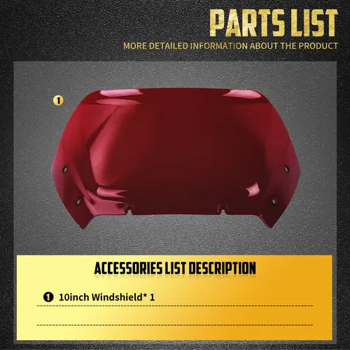 Motorcycle 10" Windshield Fairing Wind Deflector Windscreen ABS For Harley Touring CVO Road Glide 2023 2024 2025 FLTRX FLTRXSE - Image 5