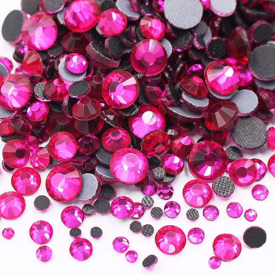 1000Pcs Strass Hotfix Crystals Flatback Crafts Glass Stones Hot Fix  Rhinestones