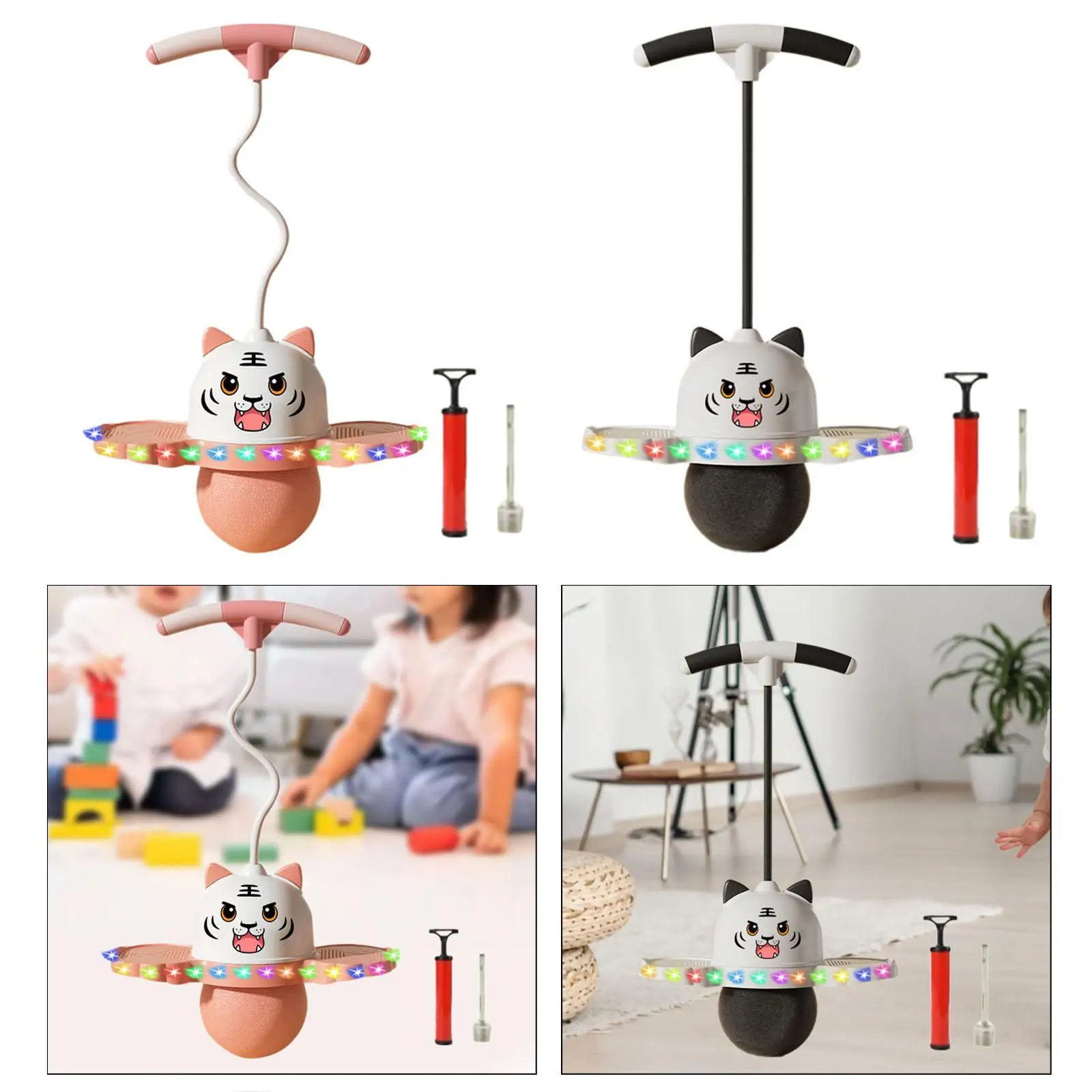 Pogo Ball with Handle Funny Pogo Jump Ball for Games Body Training Fitness