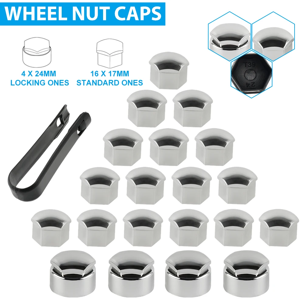 Universal 17mm Car Wheel Nut Caps Bolt Covers