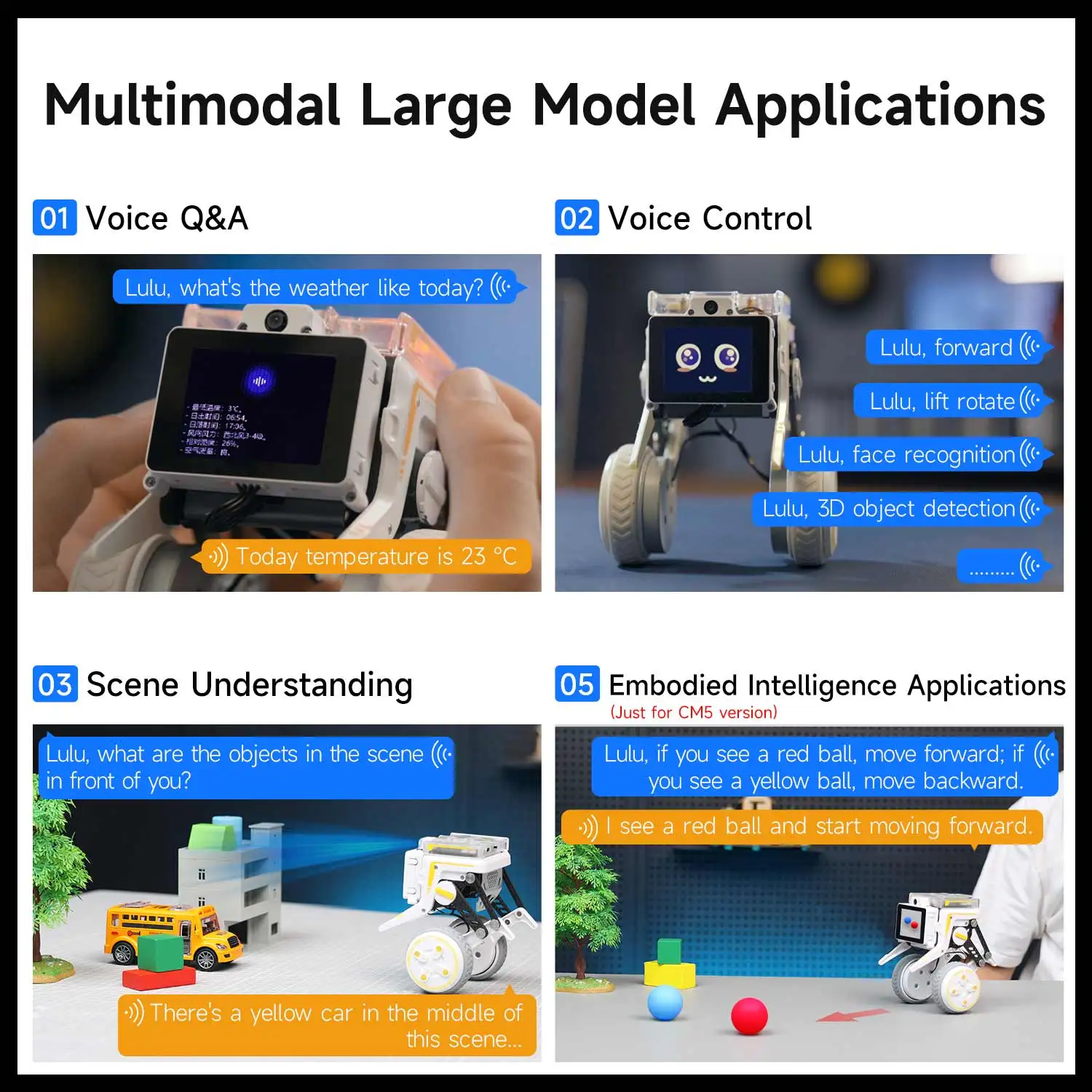 Kit per auto robot Raspberry Pi AI Vision Interazione vocale di programmazione Python a due ruote per progetti educativi elettronici fai-da-te - immagine 3
