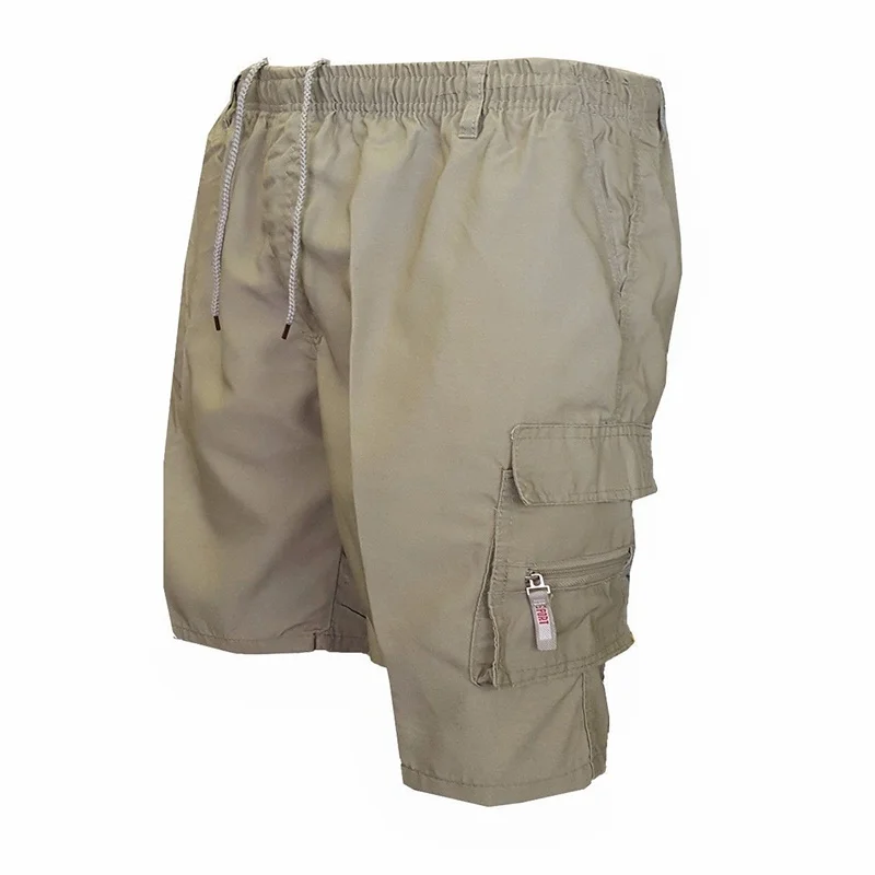 Fashion Men's Cargo Shorts Mens Tactical Short Pants Casual Big Pocket Sports Slacks Cargo Panels Trousers Plus Size for Male 3