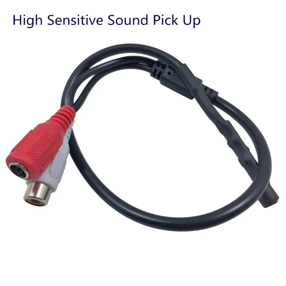 High Sensitive CCTV Microphone Mini Microphone Sound Monitor Audio Pickup for Surveillance DVR System CCTV Recorder IP Camera microphone sound monitor