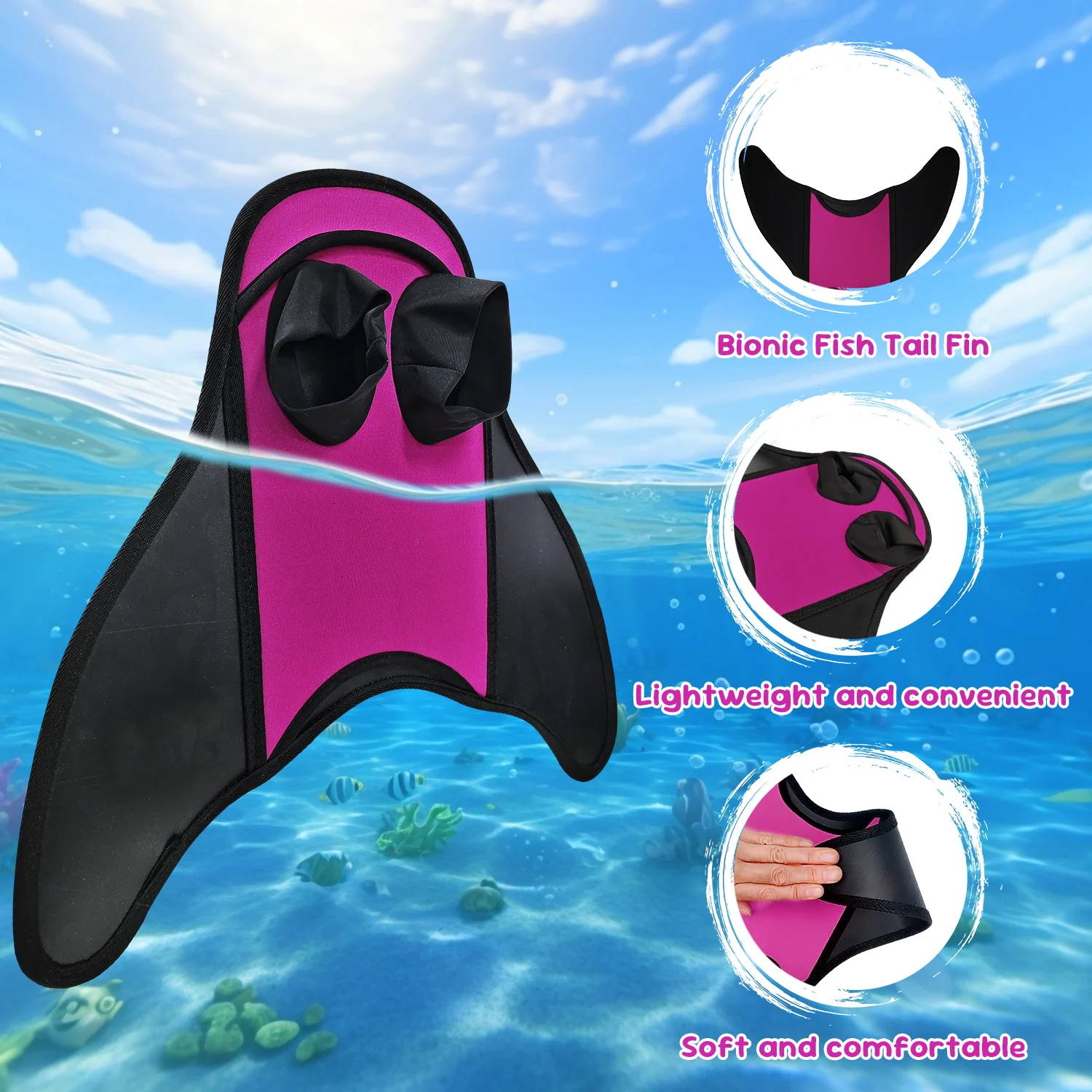 Kids Mermaid Swim Fin 2