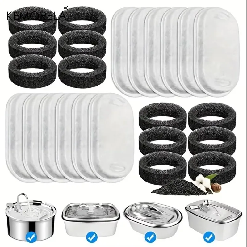 Filtres pour fontaine à eau pour chat (8/12/16/24 pièces) - Débit d'eau réglable - Accessoires pour fontaine à eau pour chat_voghion.com