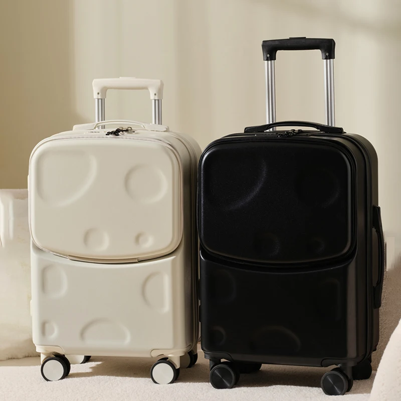 Handbagage koffer met frontopening usb-poort en bekerhouder_voghion.com