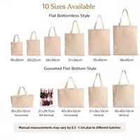 100 pièces/lot, sacs fourre-tout en toile personnalisés en gros, sacs de shopping écologiques réutilisables, sacs promotionnels en coton en vrac 4