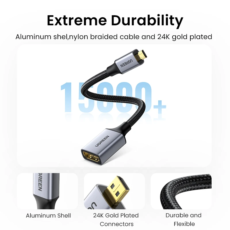 UGREEN ũ HDMI ȣȯ ,   7   4    ̺, 4K, 60Hz, 3D