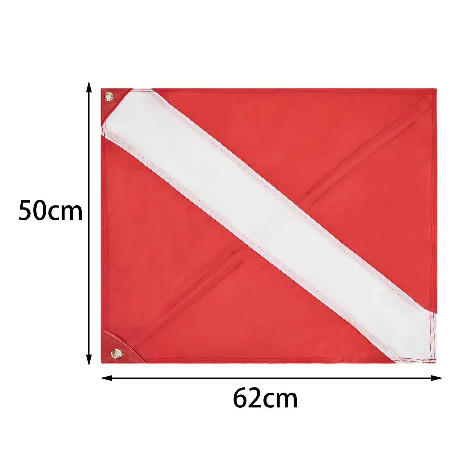 

Diver Down Flag, Lightweight with Detachable Rod Polyester Signal Flags, Durable