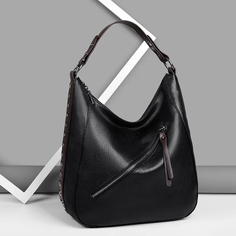 

Высококачественные роскошные кожаные сумки с заклепками, женские сумки через плечо, дизайнерская сумка через плечо для женщин, модная женская сумка-мессенджер