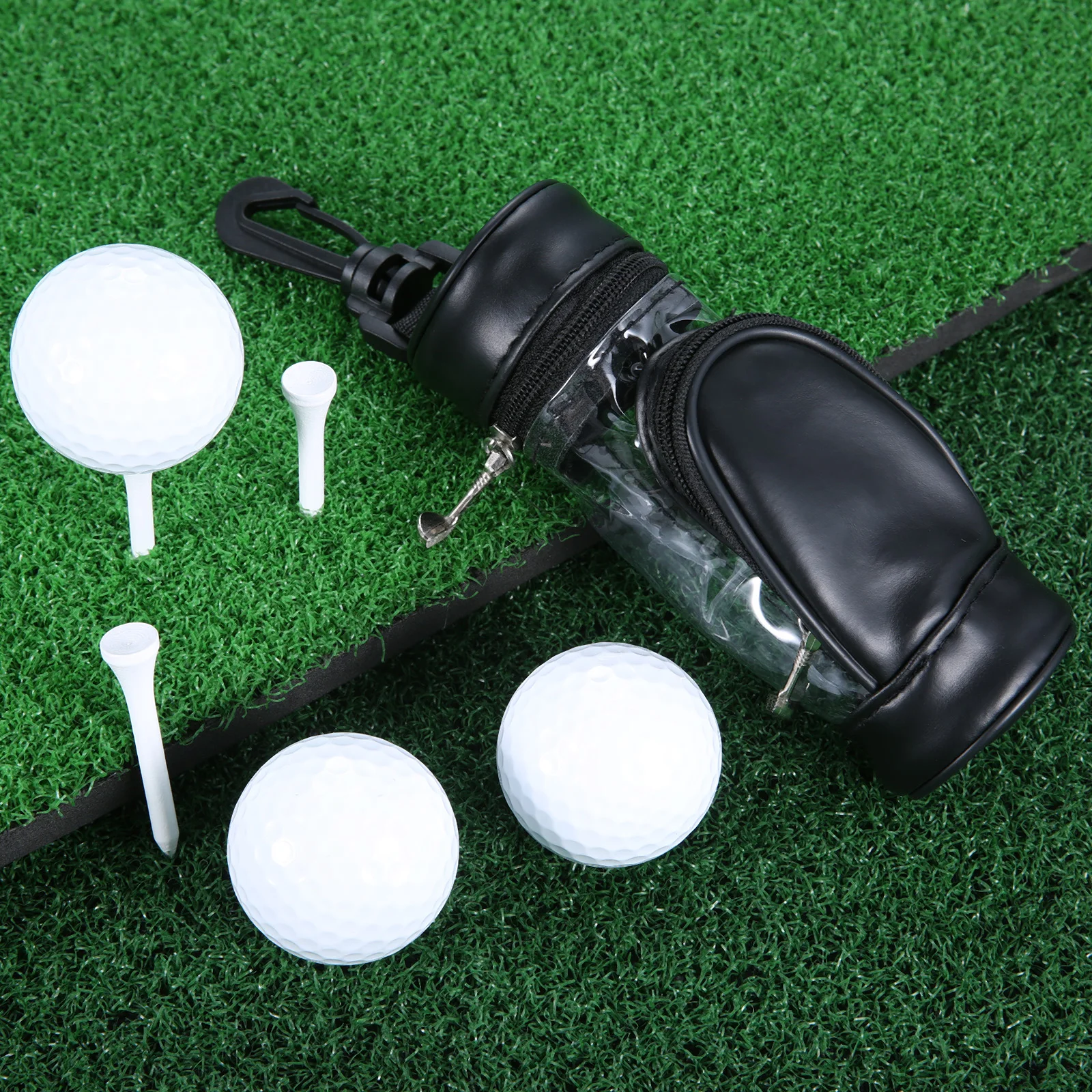 1pc Golfball Taschen Mini Ball Aufbewahrung taschen Pu Leder hängen an der  Taille Golfball Tasche Tasche mit Metalls chnalle Golf Gürtel Ball Taschen  - AliExpress