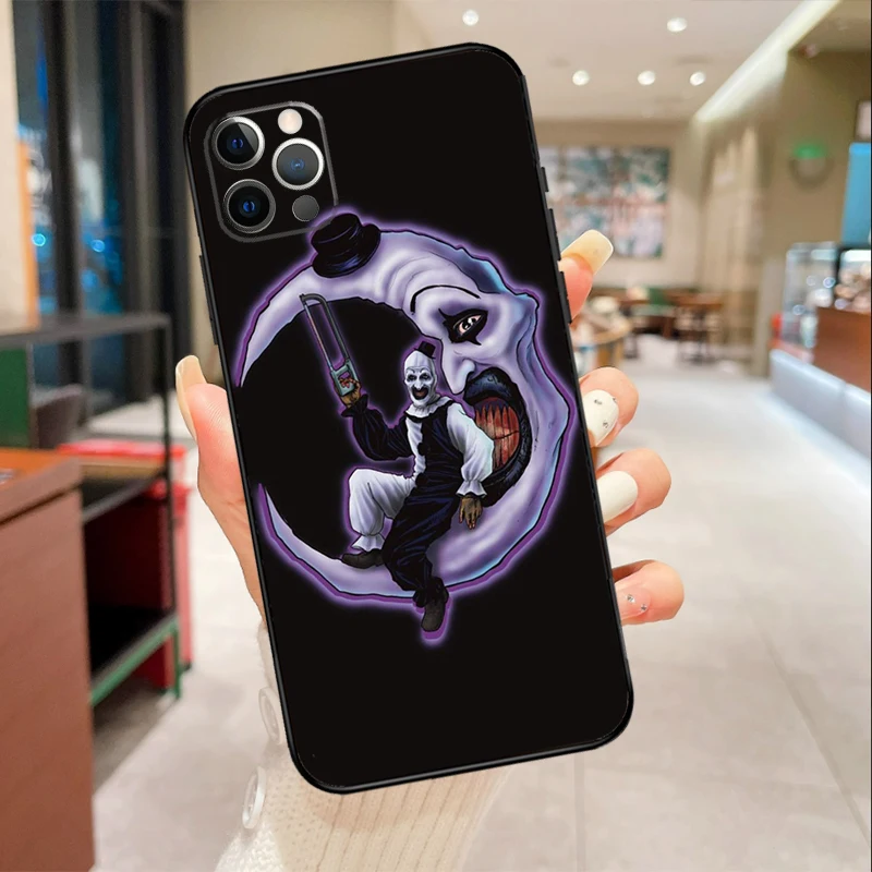 Custodia IPhone 16 Pro Divertente - Design Spaventoso Bianco E Nero, Antishock, Regalo Halloween Per Ragazzi E Ragazze