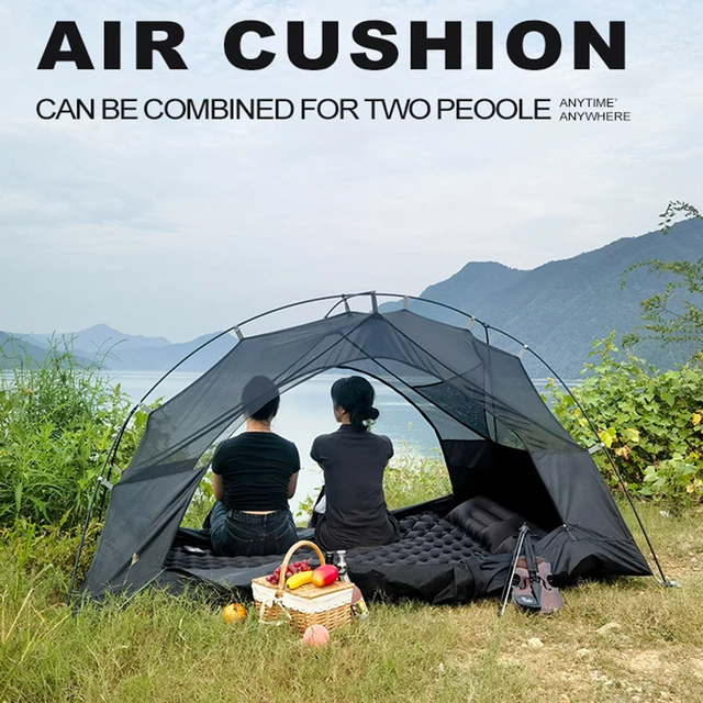 Outdoor Sleeping Pad camping tent Air Mat for Travel Backpacking Hiking Double Inflatable Mattress with Built-in Pillow Pump 4