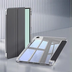 Custodia Premium per Tablet con Porta Penna e Supporto Posteriore Trifold in Acrilico