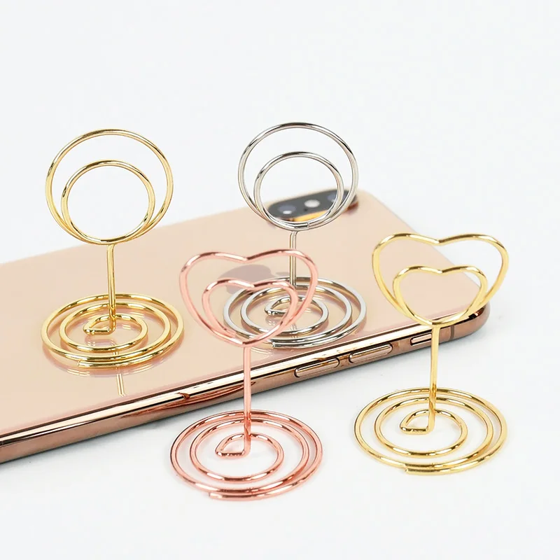 10pcs Metal Place Card Holders Photo Clip Stands Wedding Table Number Name Sign Stand for Wedding Birthday Party Home Decoration