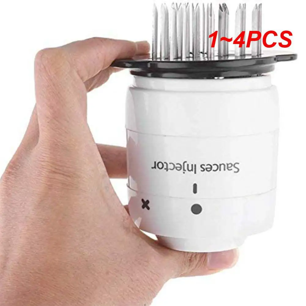 Meat injector syringe 1~4PCS multifunctional meat tenderizer needle stainless steel steak meat injector marinade flavor