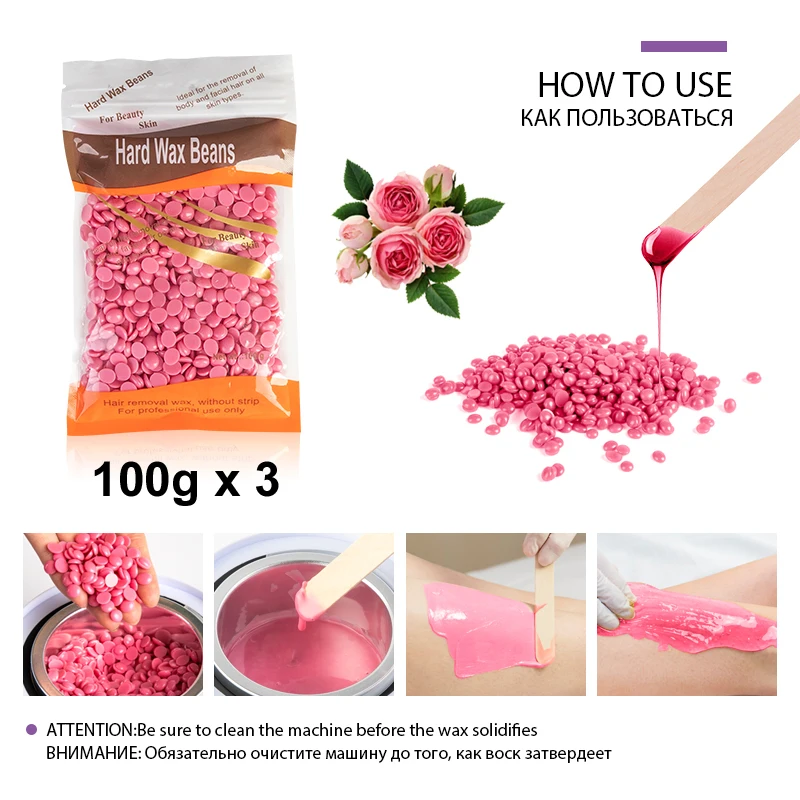 500g 200g 400g 1000g Depilation Wax Pot Hard Wax Beans Wax Beads for Hair Removal Body Wax Removal Hot Film Beans For Women