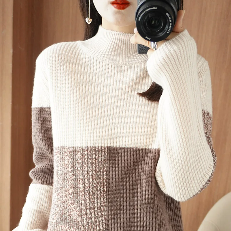 100-pure-wool-high-collar-women's-pullover-autumn-and-winter-cashmere-sweater-women's-casual-knitted-top-women's-thickened