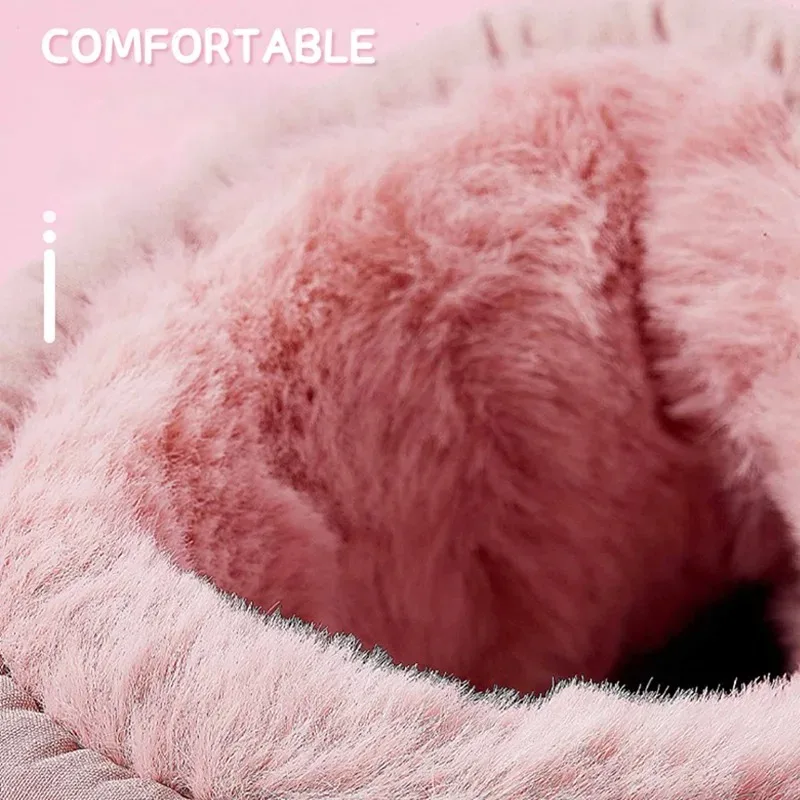 Winter Kids Children Boys Girls Winter Slippers Solid Non-slip Home Indoors Shoes Warm Child Baby Bedroom Shoes Slippers 4