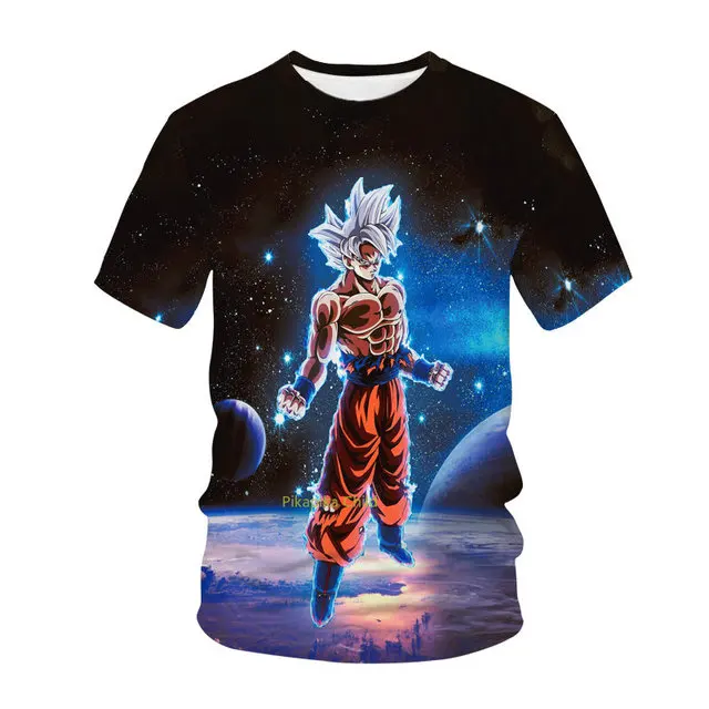 Moda verão dos homens das mulheres dos desenhos animados 3d imprimir  camiseta dragon ball z harajuku manga curta t plus size roupas de casais  para adolescentes - AliExpress