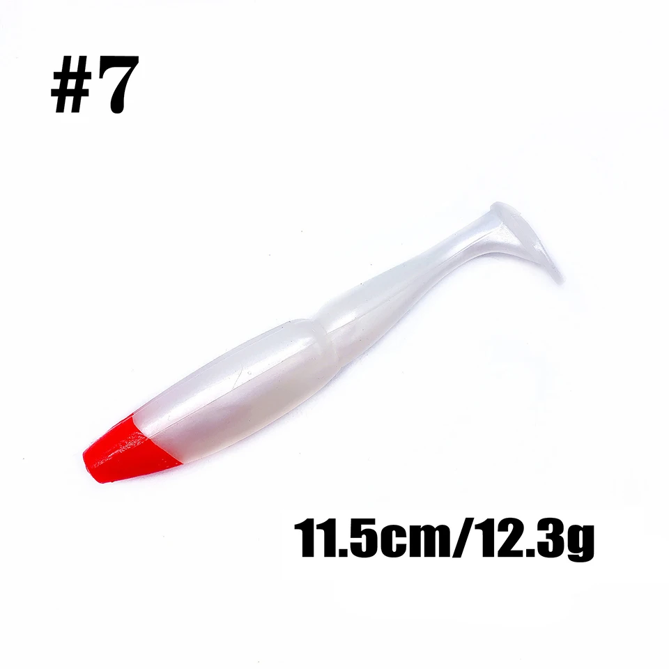 1Pcs Waist-tight T-tail Soft Lure 115mm/12.3g Wobbler Artificial Fishing Baits Silicone Long Cast Lure Soft Bait For Sea Fishing