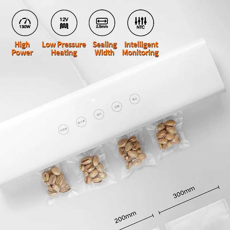 Xiaomi Automatic Vacuum Sealer With 10pcs Bag Insect-proof Moisture-proof Large Suction Intelligent Sense Food Pack Machine 4