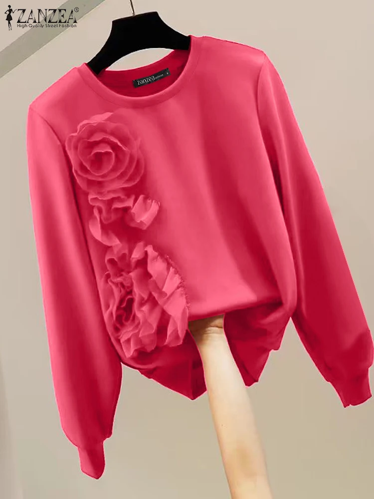 Polyester Women Autumn Sweatshirts Casual Long Sleeve Knitted Pullovers