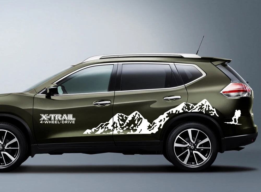 Auto aufkleber für Nissan X-Trail T30 T31 T32 T33 Bergsteigen Sport Peak Grafik Vinyl Film Aufkleber Auto Geländewagen Tuning Zubehör – Detail 1