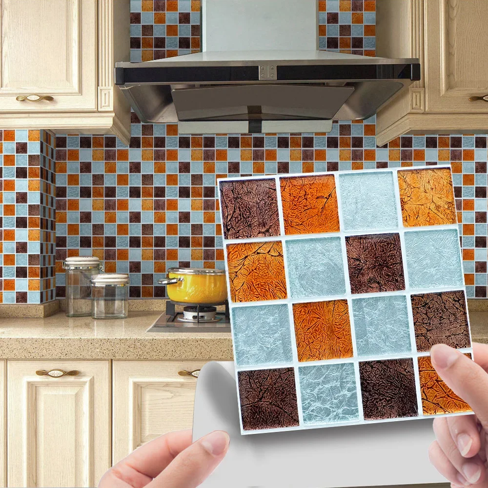 thumbnail image 1 of Adhesivo para azulejos de cerámica cuadrados con película brillante Msc, autoadhesivo, adhesivo para pared, para renovación del hogar, papel tapiz impermeable, 1 of 5