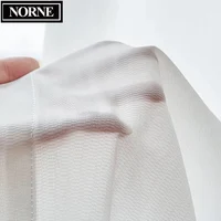 NORNE Custom Size 100% Privacy White Sheer Tulle Curtains for Living Room Bedroom Decoration Window Voiles Curtain Heavy Fabric 1